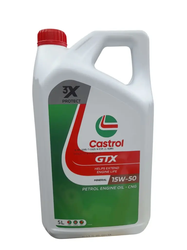 Engine Oil GTX 15W50 API SL/CF 5Litre [Castrol](made in Egypt)