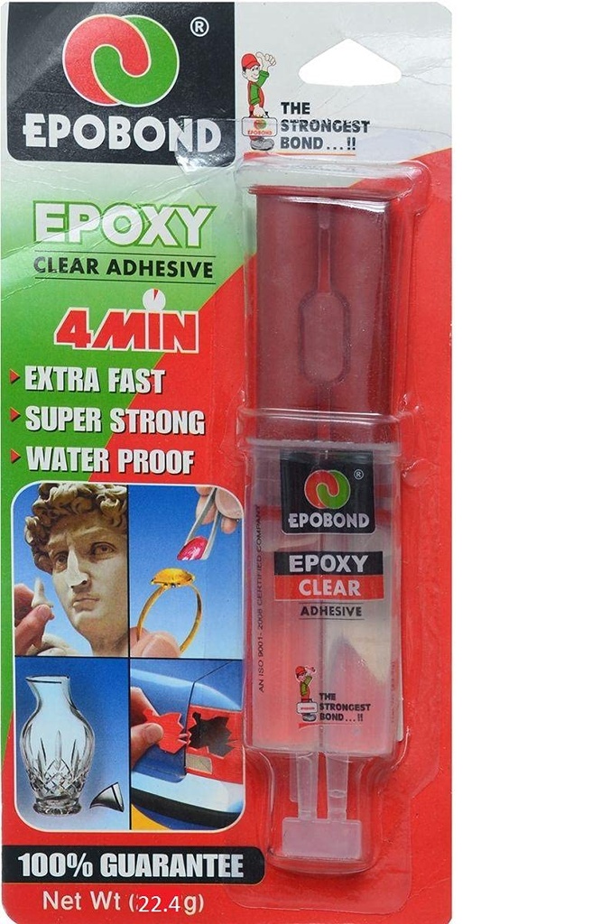 [A034] Adhesive Syringe Clear [Epobond] (Made in Egypt) //