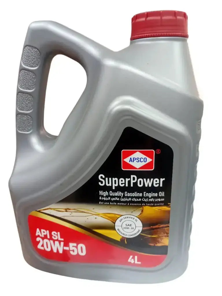 [O232] Gasoline Oil (Apsco) API SL 20W50 - 4 litre -5000 Km