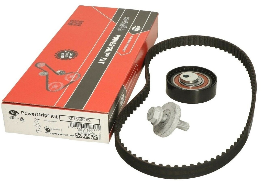 Belt Kit Renault Logan Manual Plastic Roller [Gates] (Made in Turkey) (K015662XS)