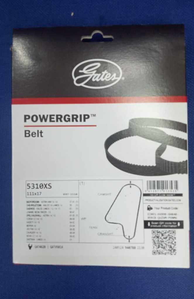 Timing Belt 111 Teeth Daewoo Lanos [Gates] (Red 60000Km) (Made in EU) (5310XS)