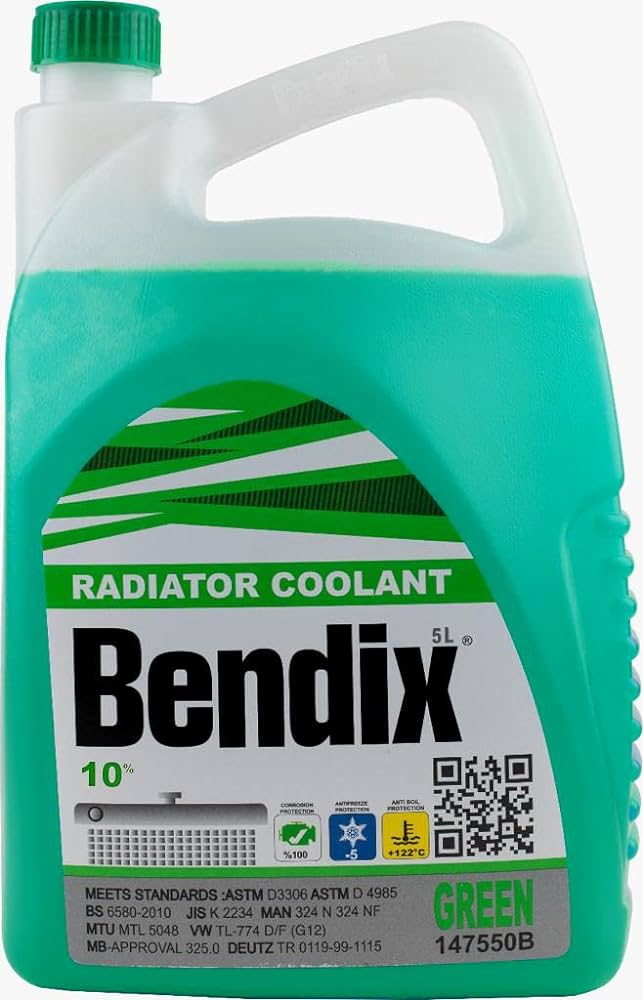 [O522] Bendix Coolant Green 10% 5lt Made in Turkey-