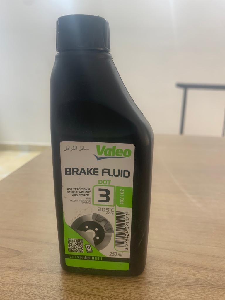 [O355] Brake Fluid Dot 3 [Valeo] 250 ml (Made in Italy) (402102)
