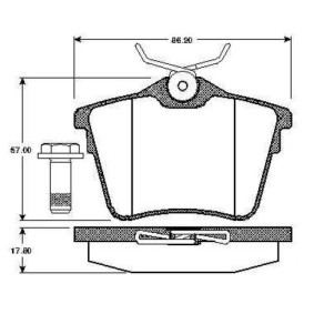 [P143] Brake Pads Set Rear Peugeot 407 [Bosch] (0986TB2881)