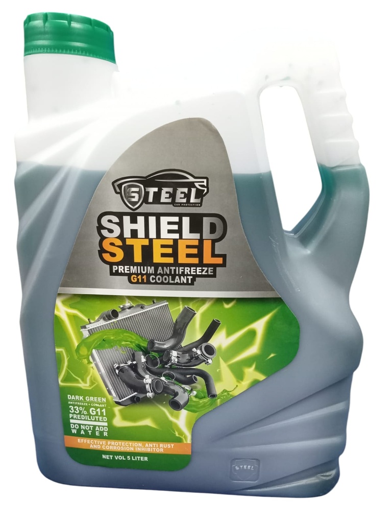 Coolant (Shield Steel) 33% Green 5 liter (Made in Egypt)