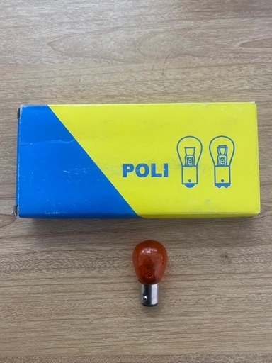 [L281] Lamp 2 Pole PY21W 12V 21/5W Amber [Poli] (Made in China) 