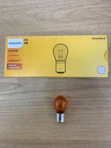 [L419] Lamp 1 Pole PY21W 12V 21W Amber [Philips] (Made in Poland) (PL12496NACP) 