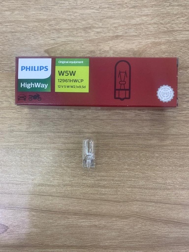 [L420] Lamp 1 Pole W5W 12V 5W [Philips] (Made in China) (CN12961HWCP)