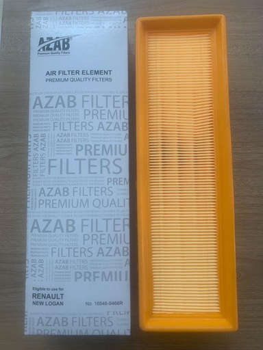 [F612] Air Filter Renault New Logan Manual Rectangular [Azab] (Made in China) (16546-9466R) 