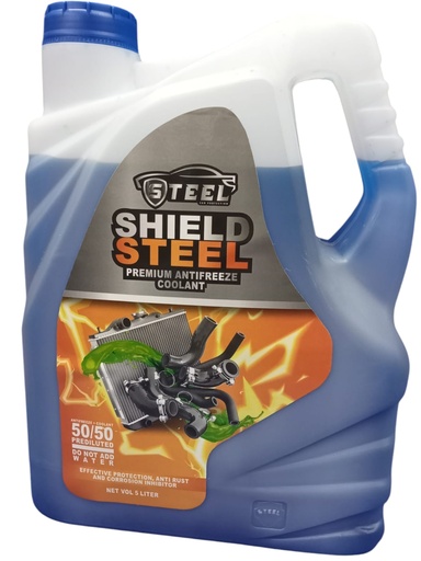[O739] Coolant Blue 50% 5 lt [Shield Steel](made in Egypt)