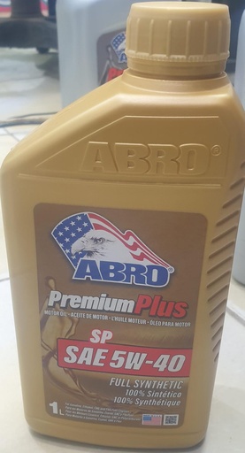 [O772] Abro Engine Oil Premium Plus SAE 5W-40 SP Fully Synthetic(1L)[Made in USA]
