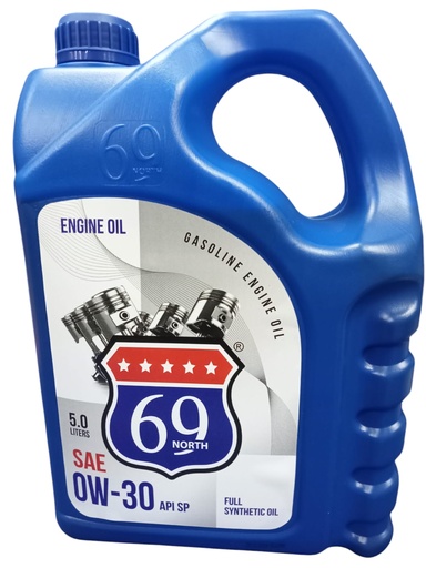 [O779] North69 Engine Oil 0W-30 5lt API SP (manufactured in USA, Bottled in Egypt)