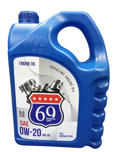 [O786] North69 Engine Oil 0W-20 5lt API SP (manufactured in USA, Bottled in Egypt)