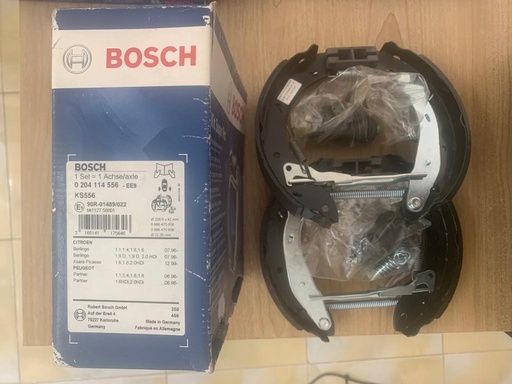[P140] Brake Pads Set Rear with springs Partner 2008 [Bosch] (Made in Germany) (0204114556)