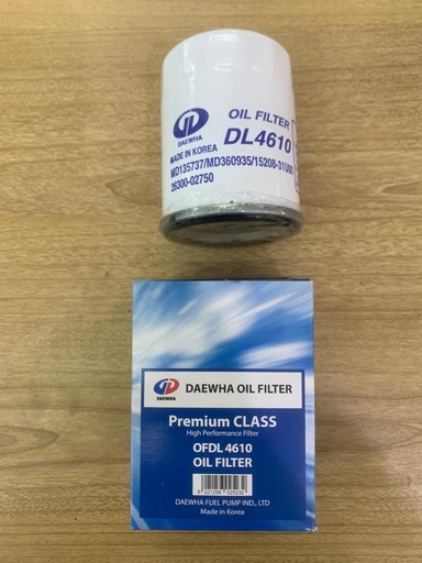 [F004] Oil Filter Mitsubishi Lancer/Fiat Tipo 1400 / Subaru / Mazda 3 [Daewha] (Made in Korea) (OFDL4610) 